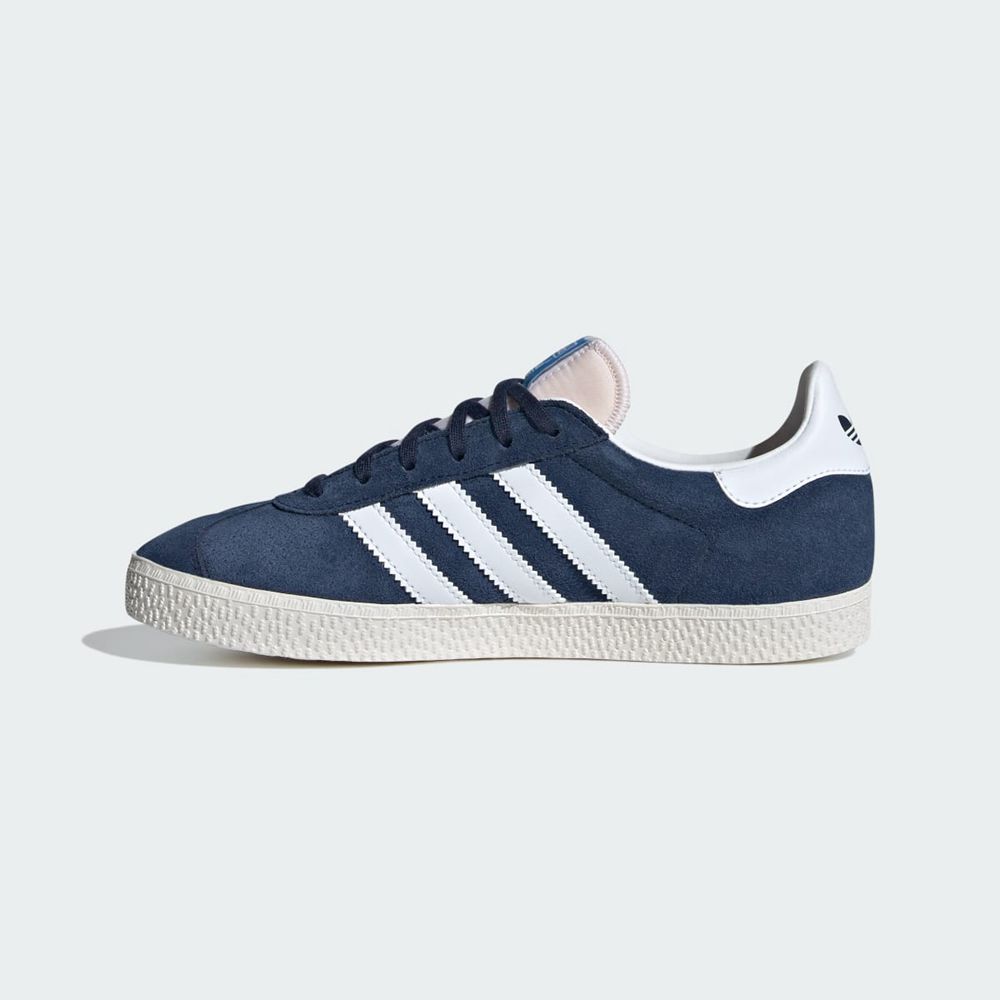 Basket Adidas Gazelle Bleu Marine Blanche Enfant | XBH-60536716