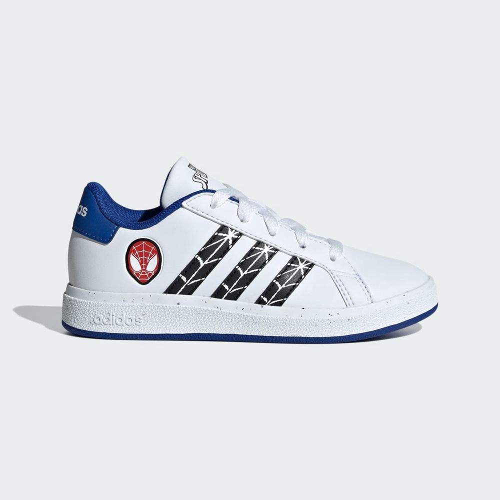 Basket Adidas Marvel's Spider-Man Grand Court Blanche Noir Bleu Enfant | BNT-96336197