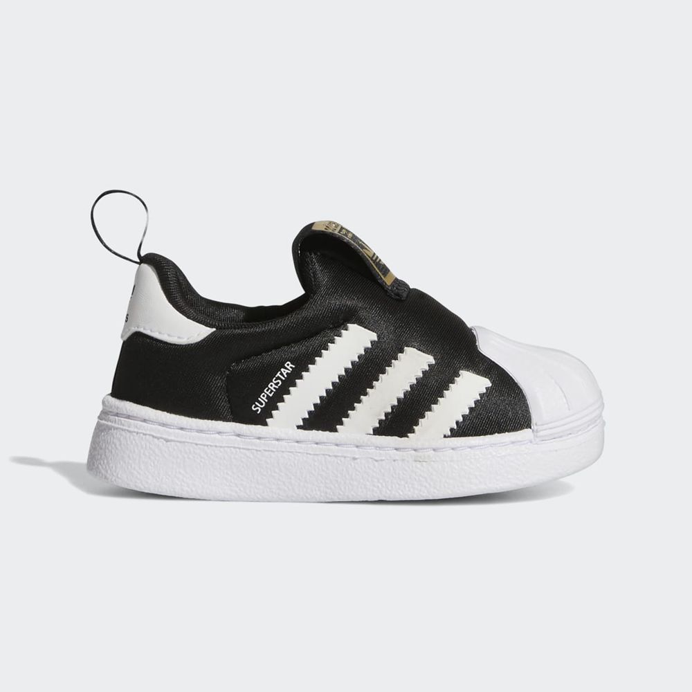 Basket Adidas Superstar 360 Noir Blanche Doré Enfant | MQT-74441446