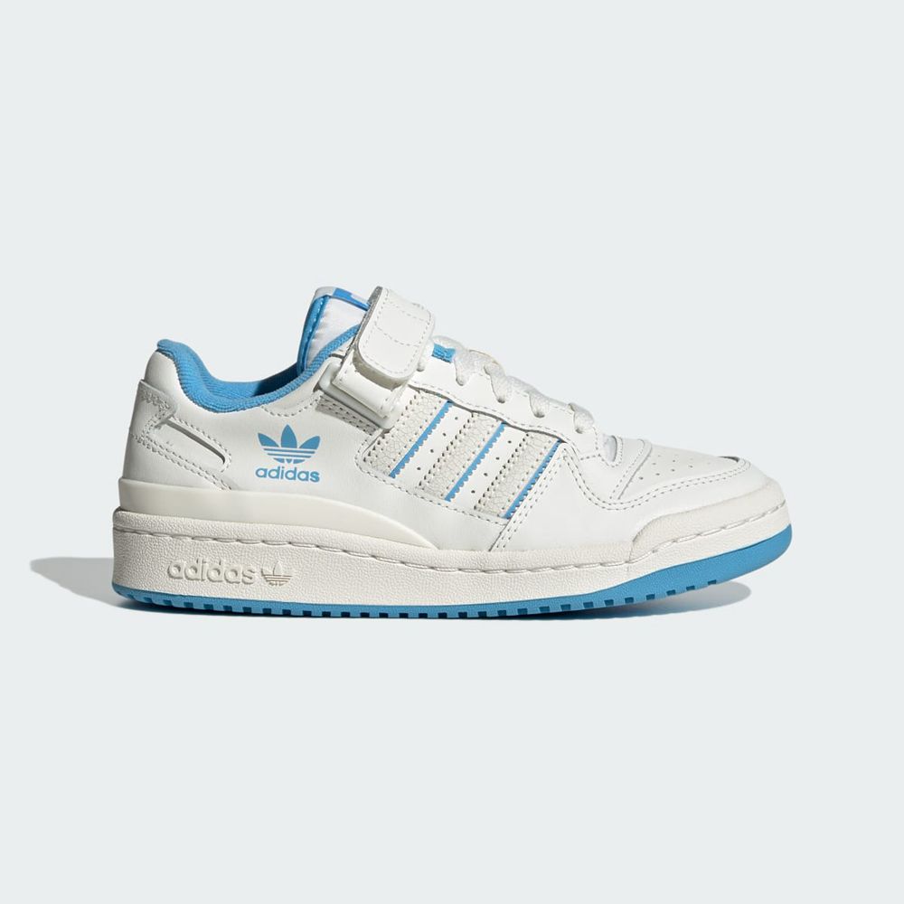 Basket Adidas Forum Low Blanche Bleu Enfant | KDL-36311458