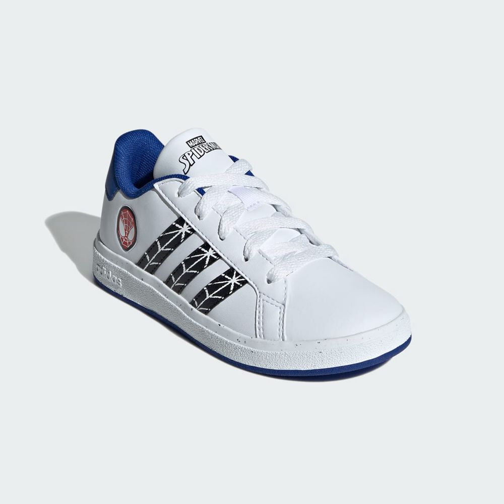 Basket Adidas Marvel's Spider-Man Grand Court Blanche Noir Bleu Enfant | BNT-96336197