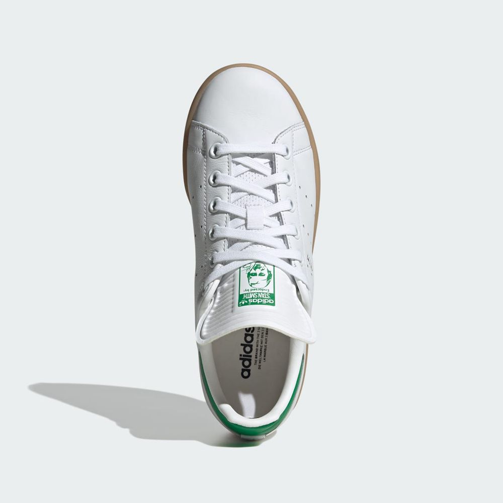 Basket Adidas Stan Smith Blanche Vert Enfant | EAD-68120873