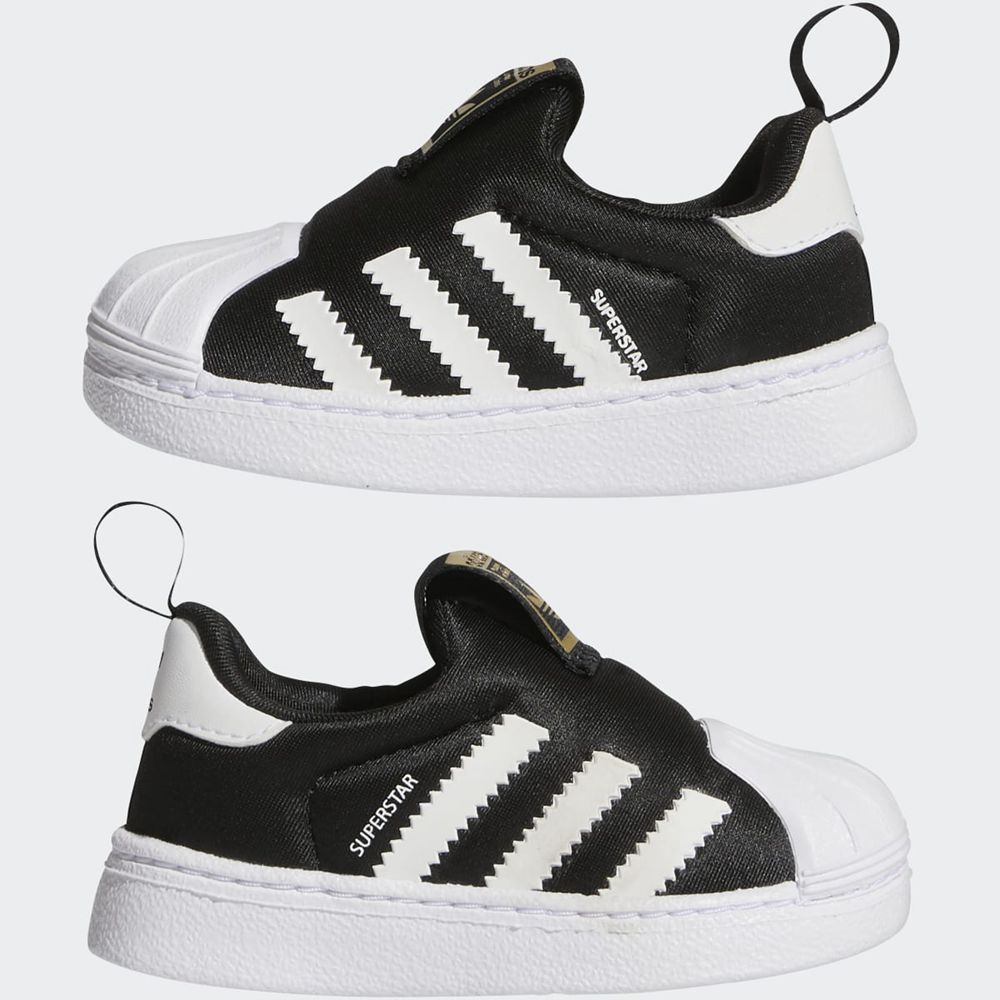 Basket Adidas Superstar 360 Noir Blanche Doré Enfant | MQT-74441446