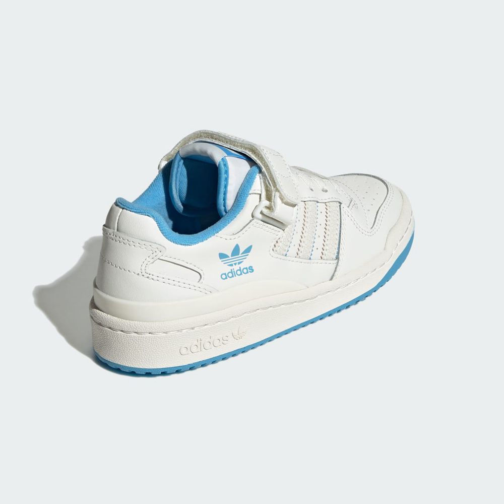 Basket Adidas Forum Low Blanche Bleu Enfant | KDL-36311458