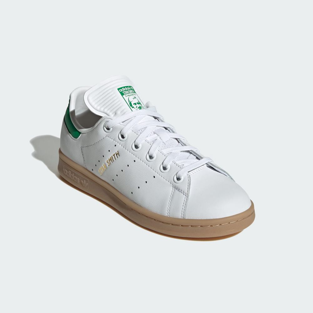 Basket Adidas Stan Smith Blanche Vert Enfant | EAD-68120873