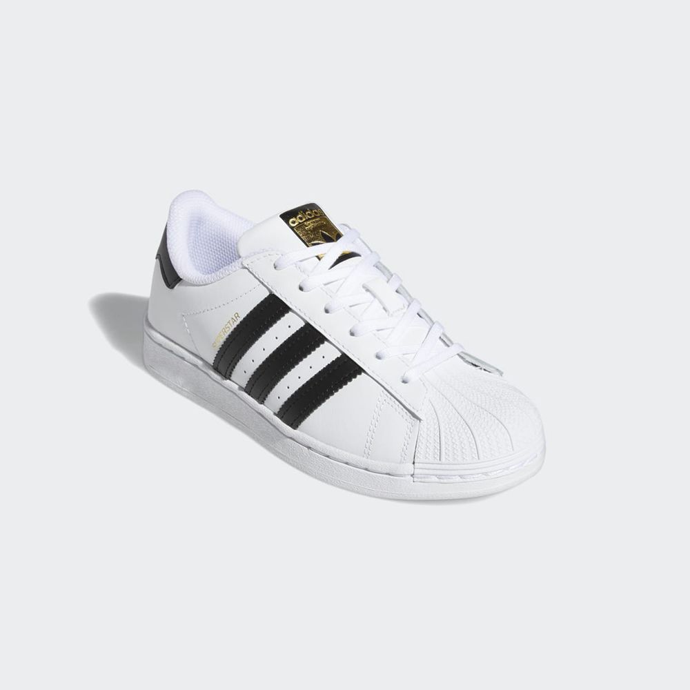 Basket Adidas Superstar Blanche Noir Enfant | MKY-29374202