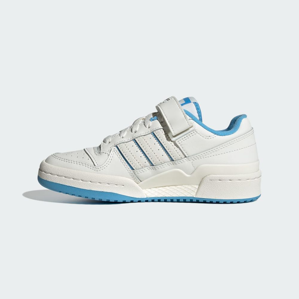 Basket Adidas Forum Low Blanche Bleu Enfant | KDL-36311458