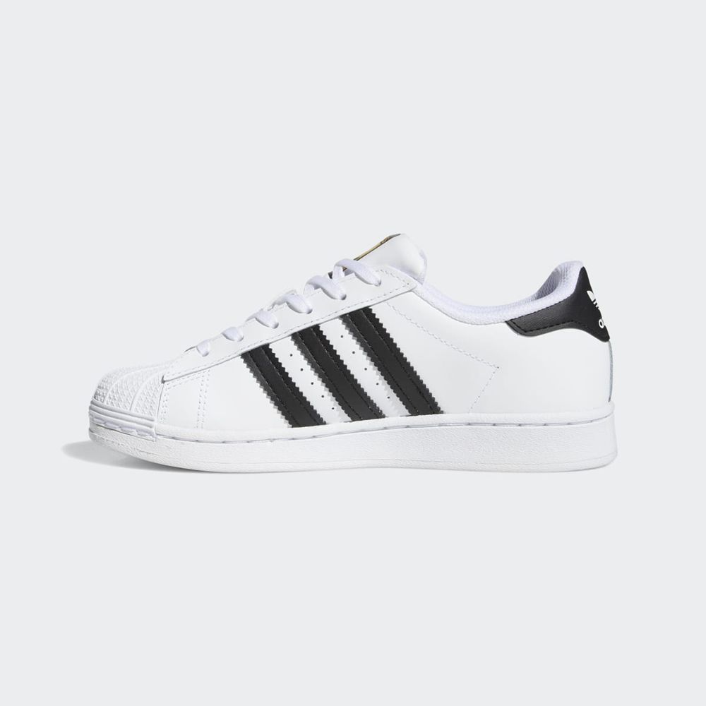 Basket Adidas Superstar Blanche Noir Enfant | MKY-29374202