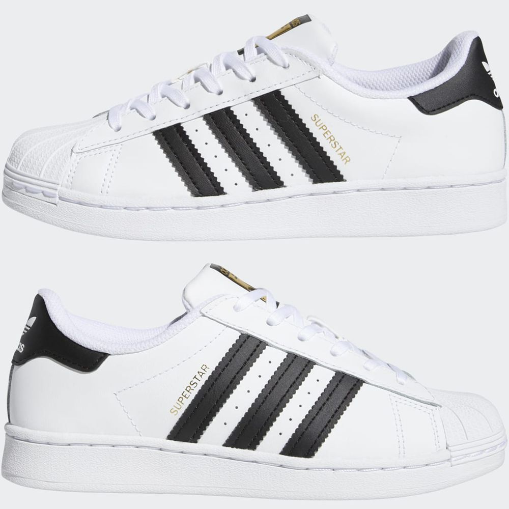 Basket Adidas Superstar Blanche Noir Enfant | MKY-29374202