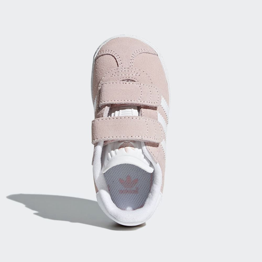 Basket Adidas Gazelle Rose Blanche Enfant | FKU-06195708