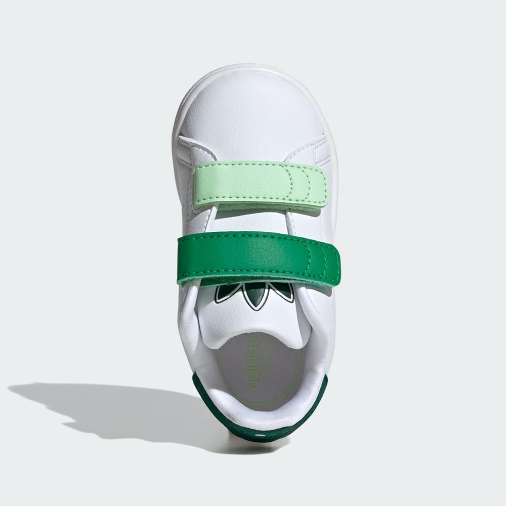 Basket Adidas Stan Smith Comfort Closure Blanche Vert Enfant | PJJ-04910868