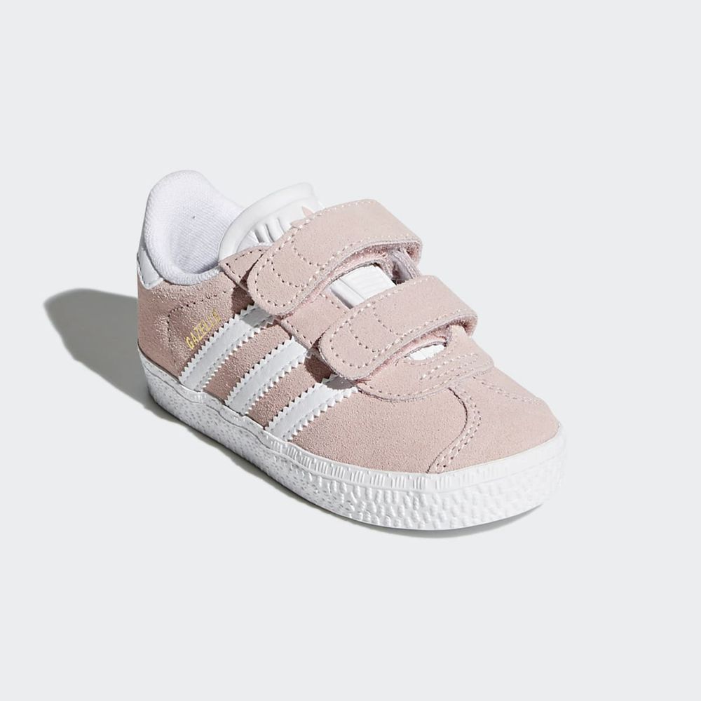 Basket Adidas Gazelle Rose Blanche Enfant | FKU-06195708