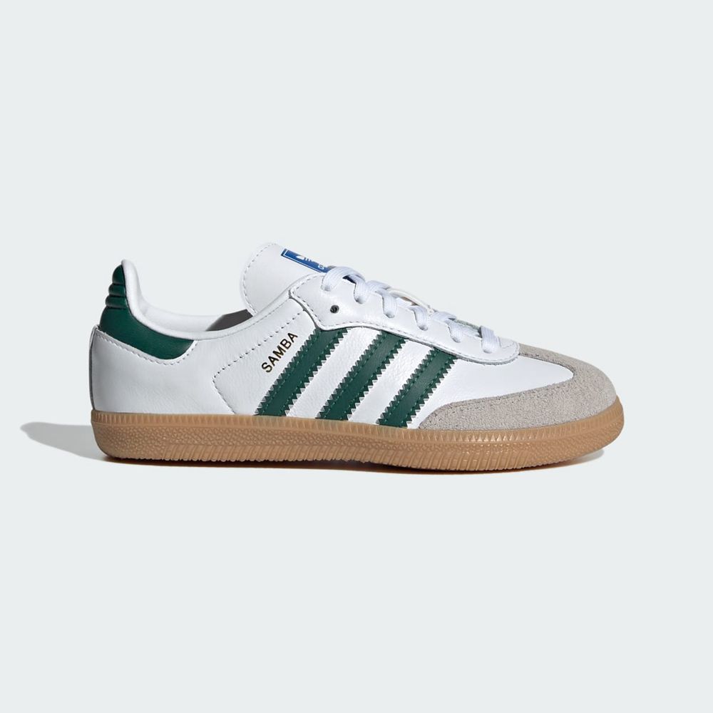 Basket Adidas Samba OG Blanche Vert Enfant | MKE-53735117