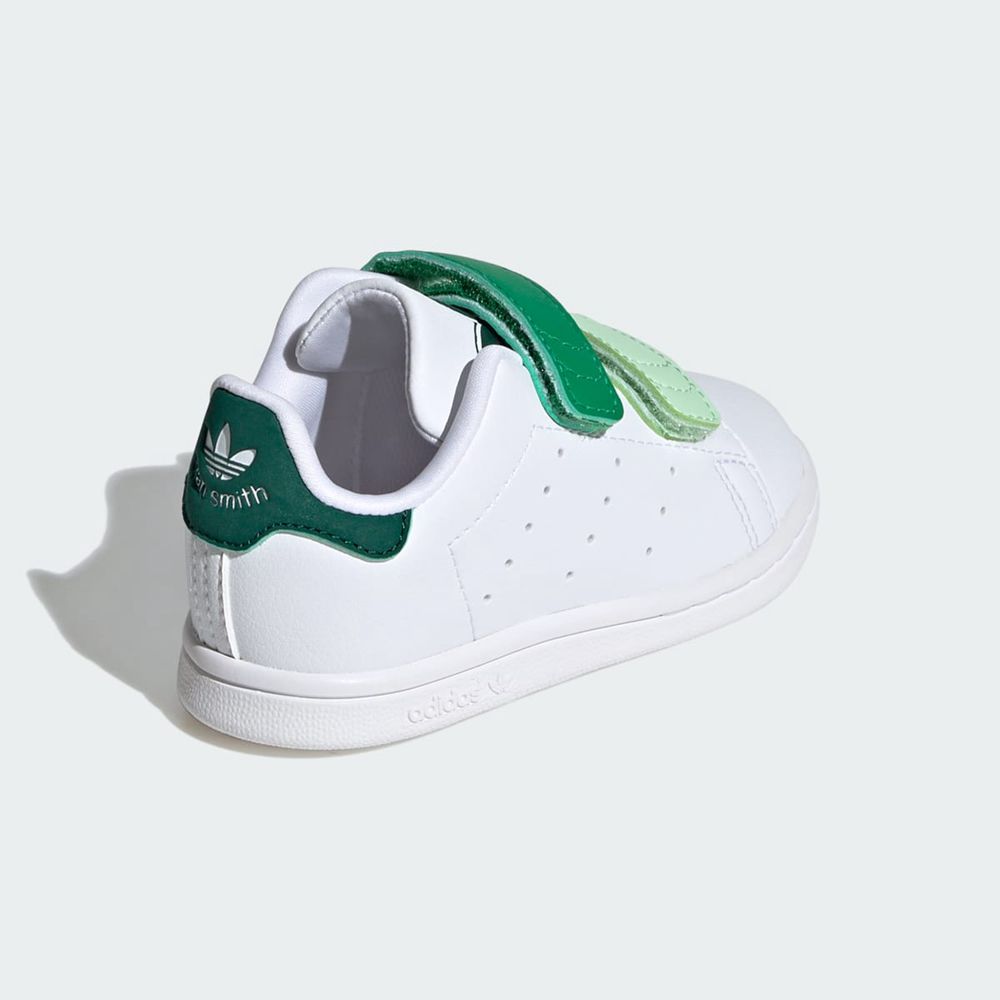 Basket Adidas Stan Smith Comfort Closure Blanche Vert Enfant | PJJ-04910868