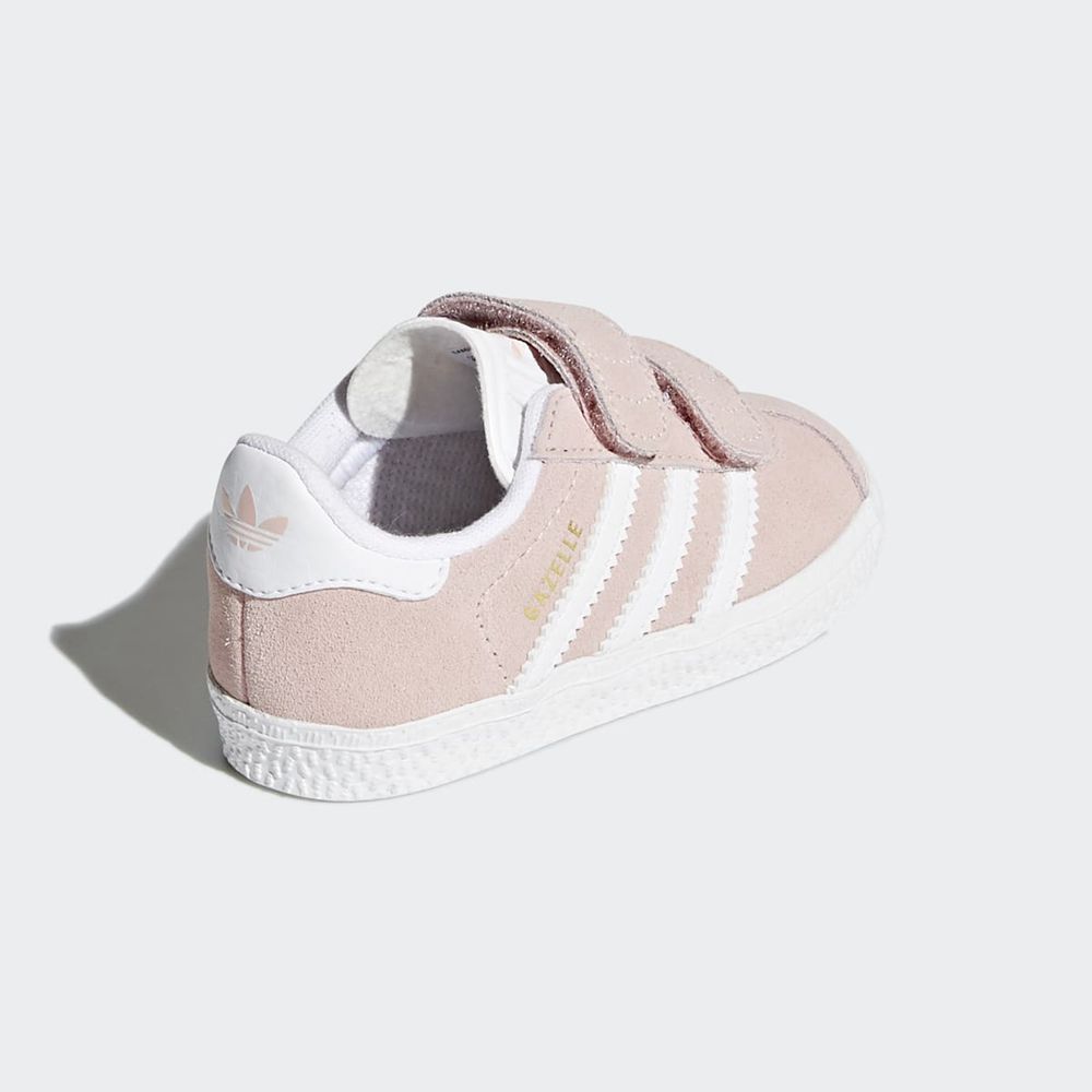 Basket Adidas Gazelle Rose Blanche Enfant | FKU-06195708