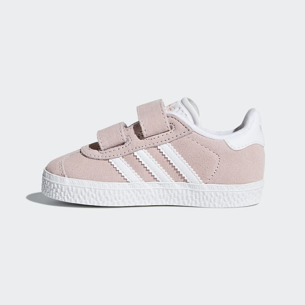 Basket Adidas Gazelle Rose Blanche Enfant | FKU-06195708