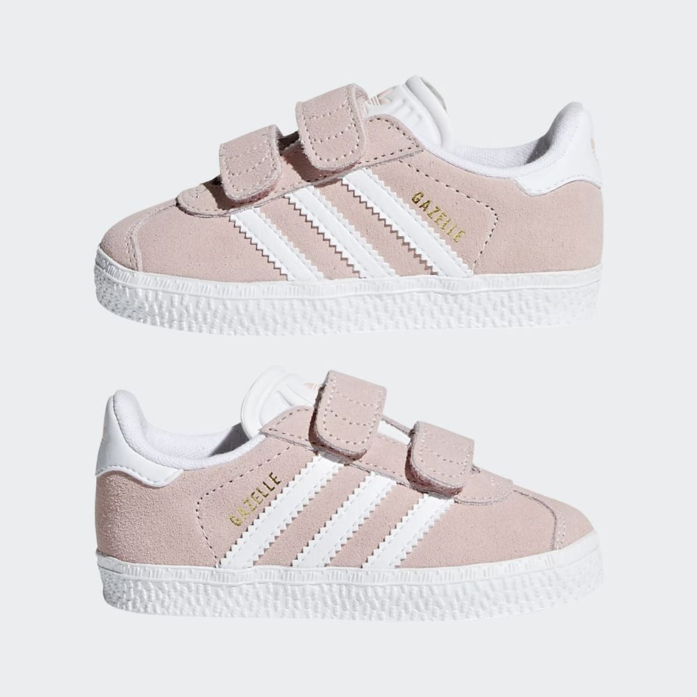 Basket Adidas Gazelle Rose Blanche Enfant | FKU-06195708