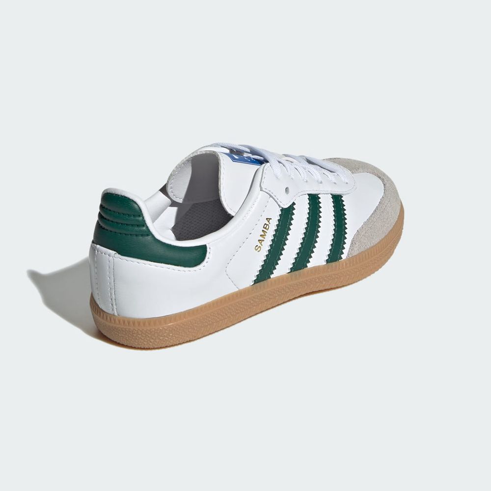 Basket Adidas Samba OG Blanche Vert Enfant | MKE-53735117