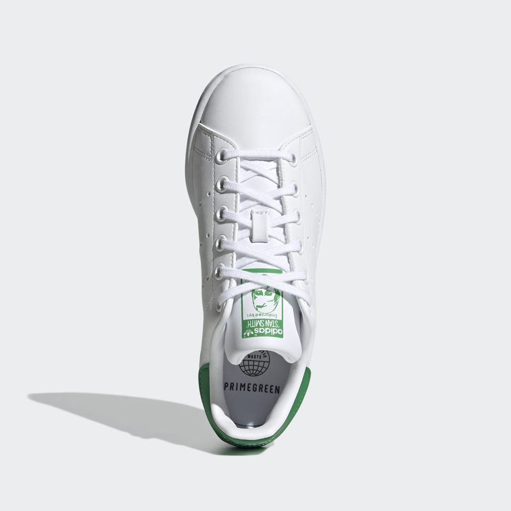 Basket Adidas Stan Smith Blanche Vert Enfant | HDU-88264022