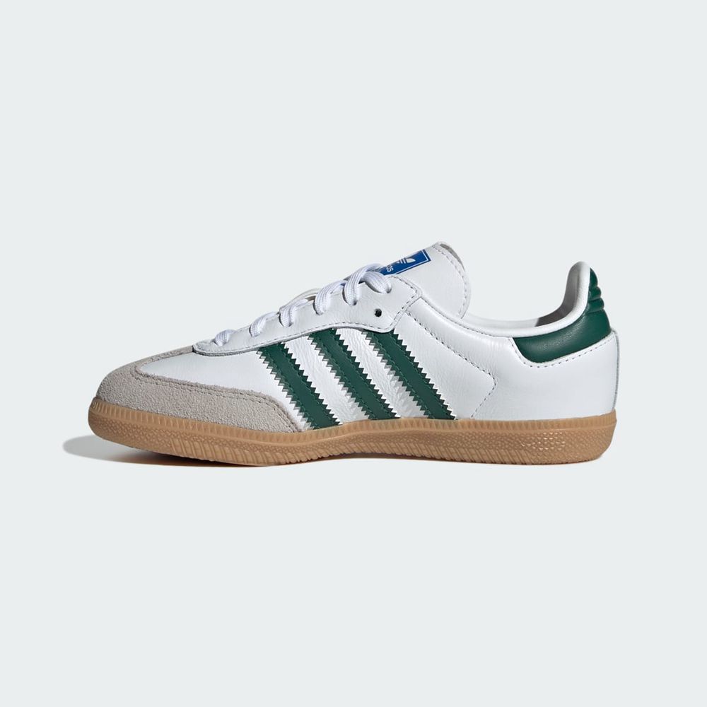 Basket Adidas Samba OG Blanche Vert Enfant | MKE-53735117