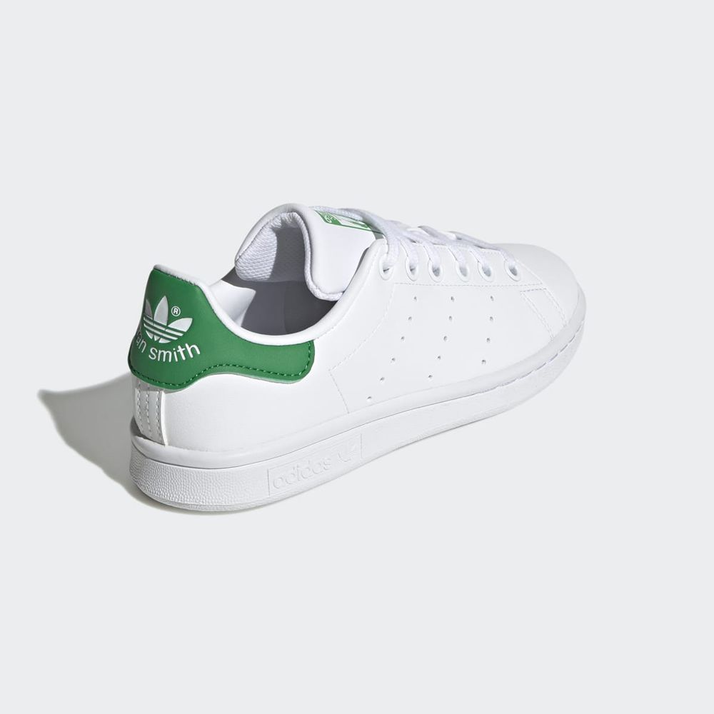 Basket Adidas Stan Smith Blanche Vert Enfant | HDU-88264022