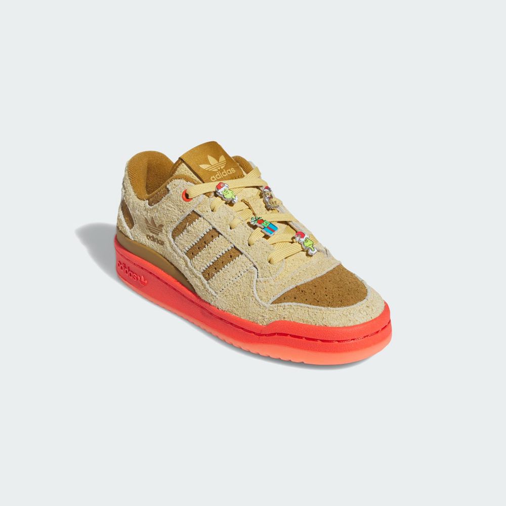 Basket Adidas Forum Low CL The Grinch Marron Rouge Marron Enfant | THB-85062510