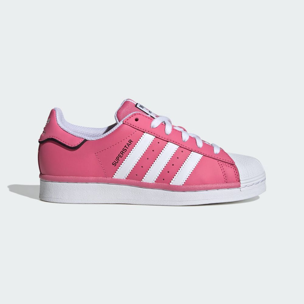 Basket Adidas Superstar Rose Blanche Noir Enfant | SQF-16978697