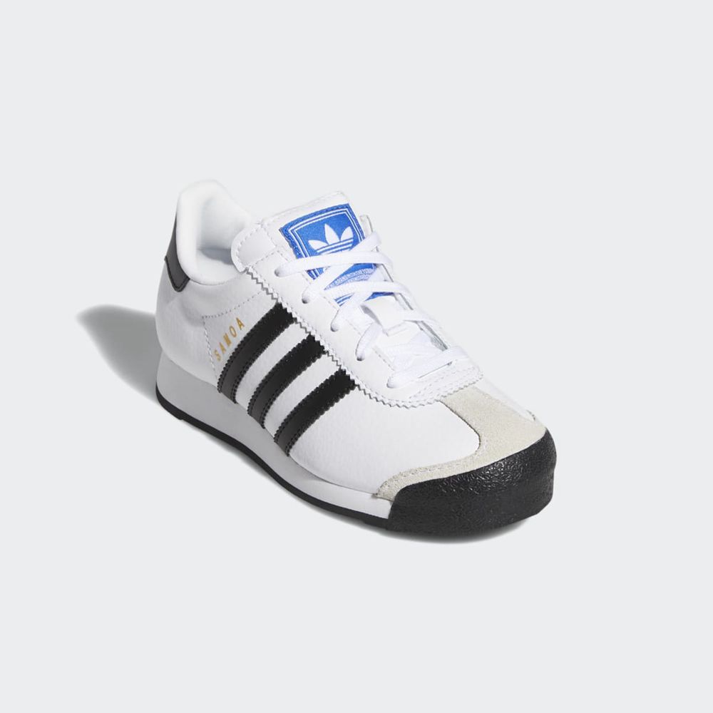 Basket Adidas Samoa Blanche Noir Enfant | MRY-70889522