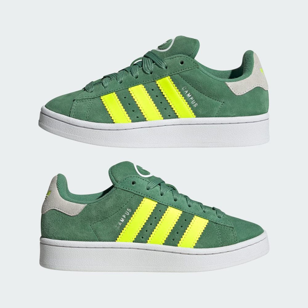 Basket Adidas Campus 00s Vert Jaune Blanche Enfant | FZJ-31290119