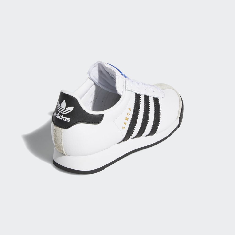 Basket Adidas Samoa Blanche Noir Enfant | MRY-70889522