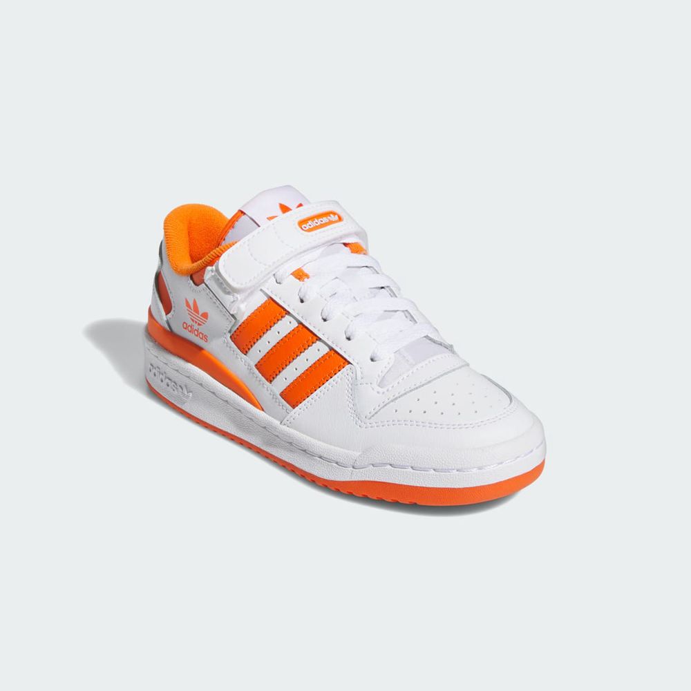 Basket Adidas Forum Low Blanche Orange Enfant | TEO-95764293