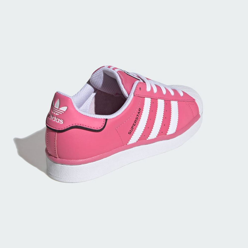 Basket Adidas Superstar Rose Blanche Noir Enfant | SQF-16978697