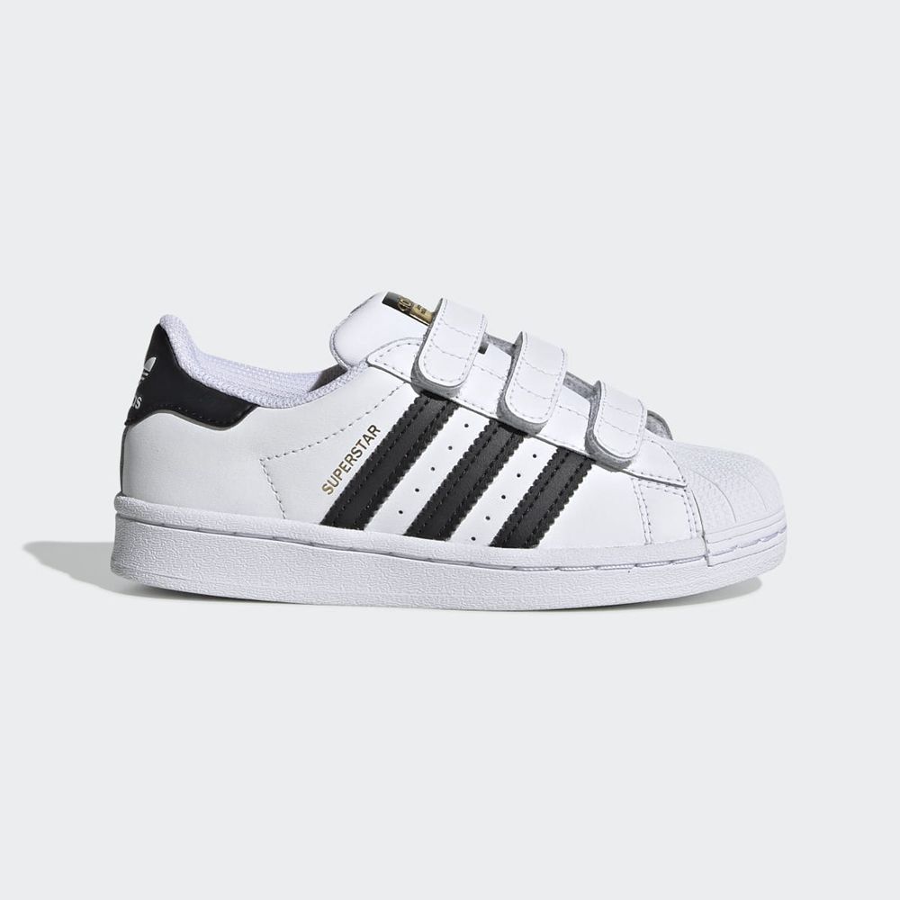 Basket Adidas Superstar Blanche Noir Enfant | LLL-59471701