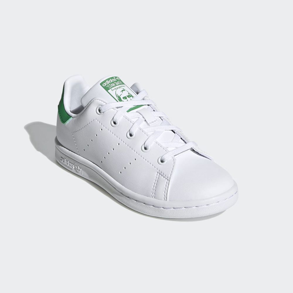 Basket Adidas Stan Smith Blanche Vert Enfant | LFL-90864440