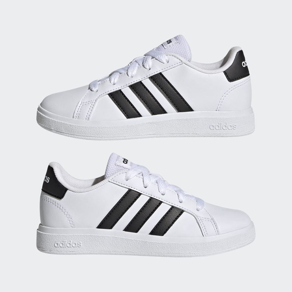 Basket Adidas Grand Court 2.0 Blanche Noir Enfant | GHO-29325568