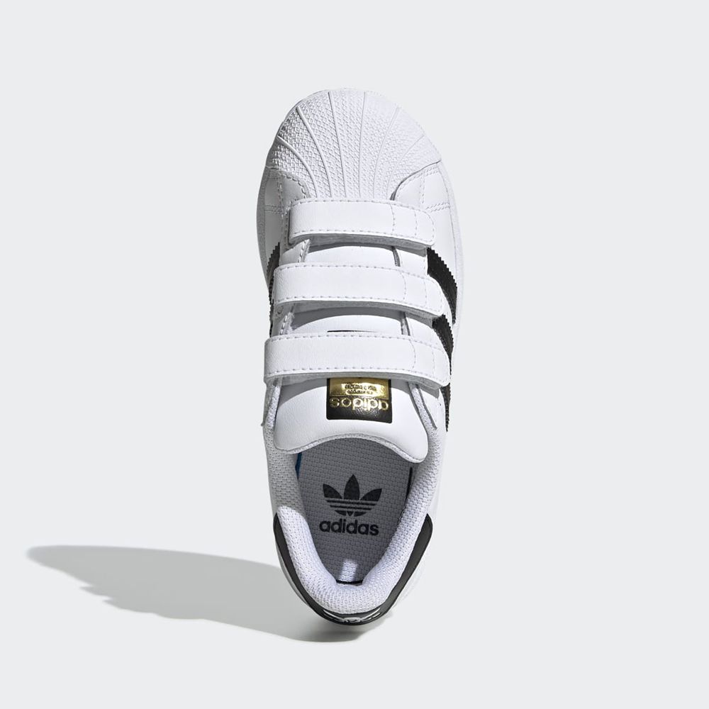 Basket Adidas Superstar Blanche Noir Enfant | LLL-59471701