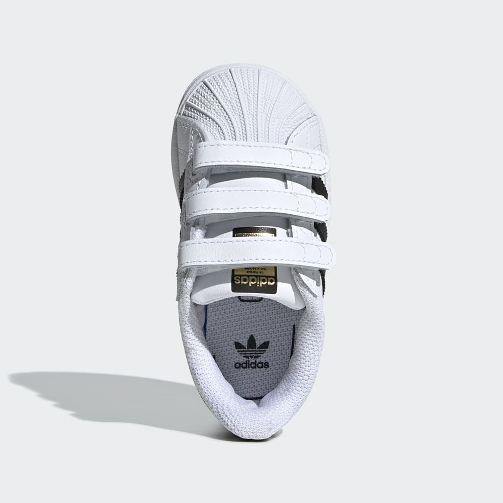 Basket Adidas Superstar Blanche Noir Enfant | TZE-25483800