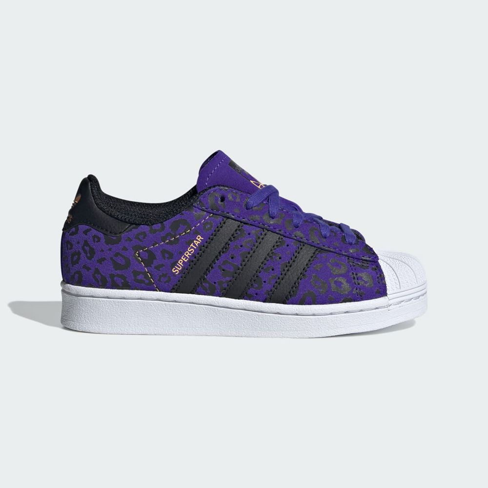 Basket Adidas Superstar Noir Violette Orange Enfant | FMI-02784967