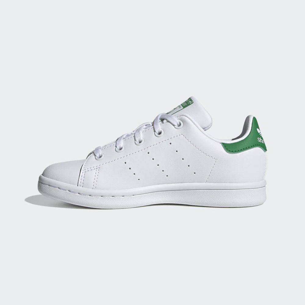 Basket Adidas Stan Smith Blanche Vert Enfant | LFL-90864440