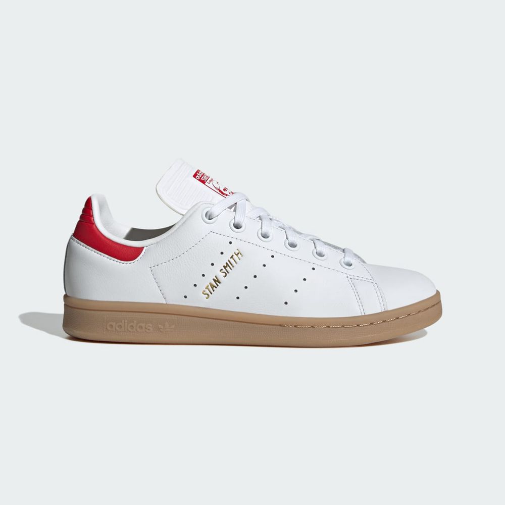 Basket Adidas Stan Smith Blanche Rouge Enfant | HQB-34375305