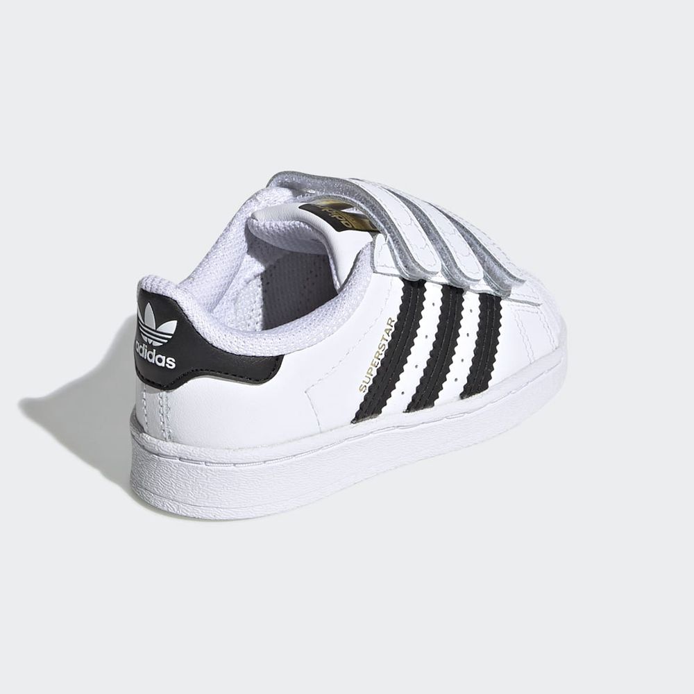 Basket Adidas Superstar Blanche Noir Enfant | TZE-25483800