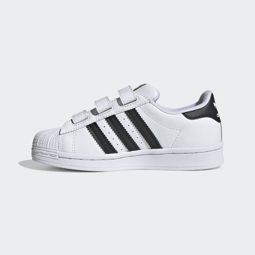 Basket Adidas Superstar Blanche Noir Enfant | LLL-59471701