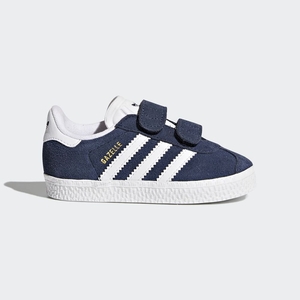 Basket Adidas Gazelle Bleu Marine Blanche Enfant | CGZ-69429302