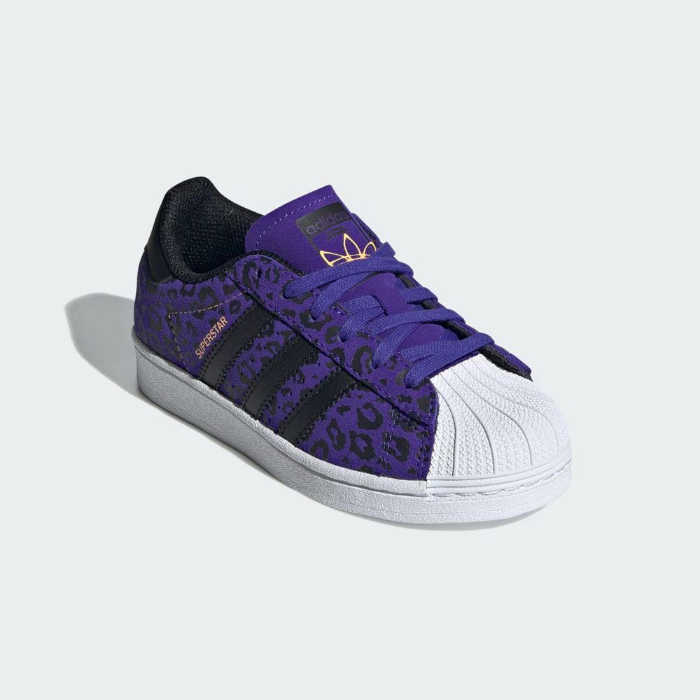 Basket Adidas Superstar Noir Violette Orange Enfant | FMI-02784967