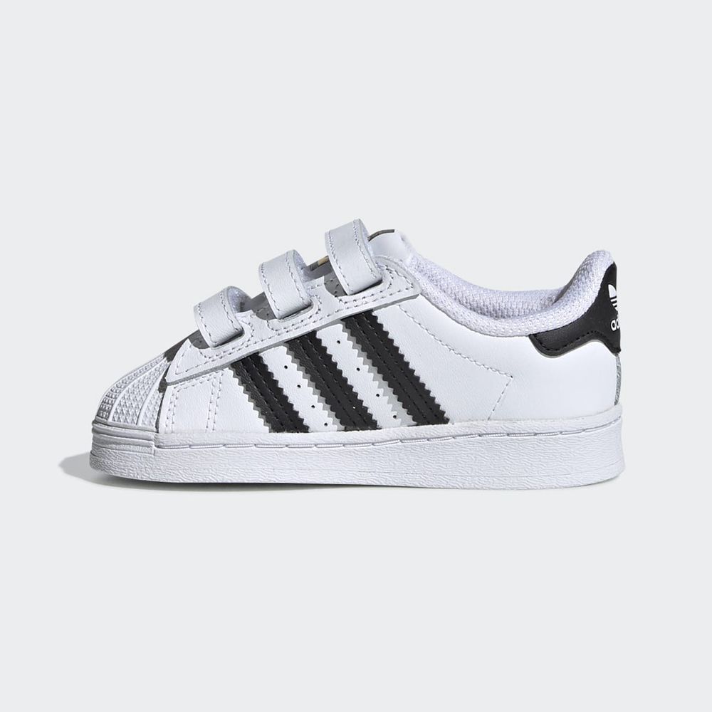 Basket Adidas Superstar Blanche Noir Enfant | TZE-25483800