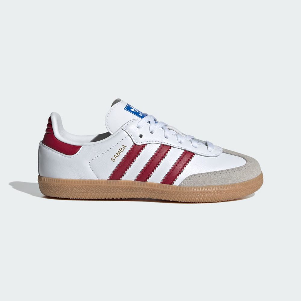 Basket Adidas Samba OG Blanche Bordeaux Enfant | FWT-64914468