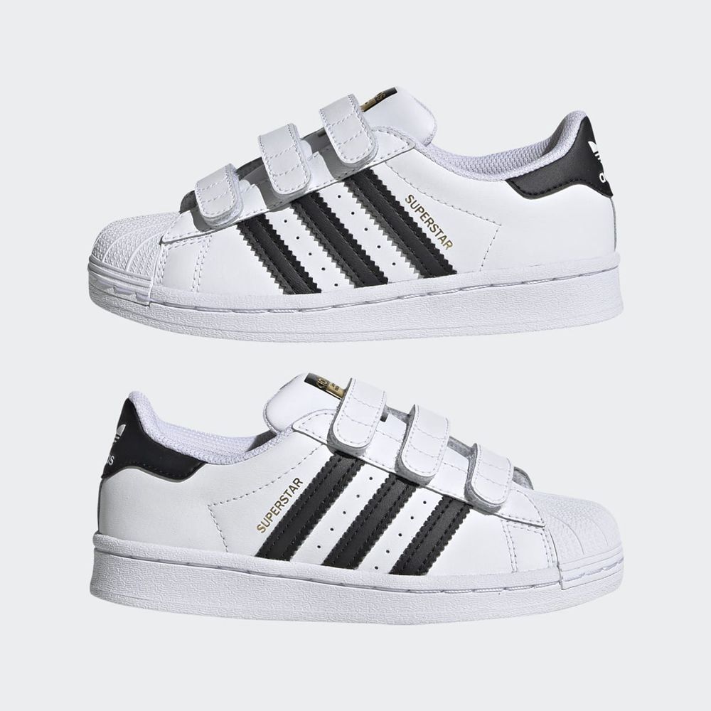 Basket Adidas Superstar Blanche Noir Enfant | LLL-59471701