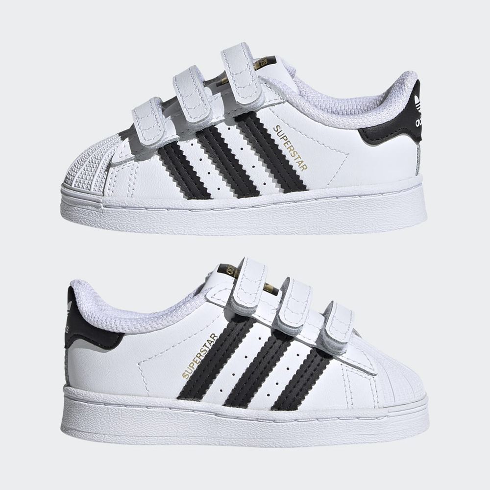 Basket Adidas Superstar Blanche Noir Enfant | TZE-25483800