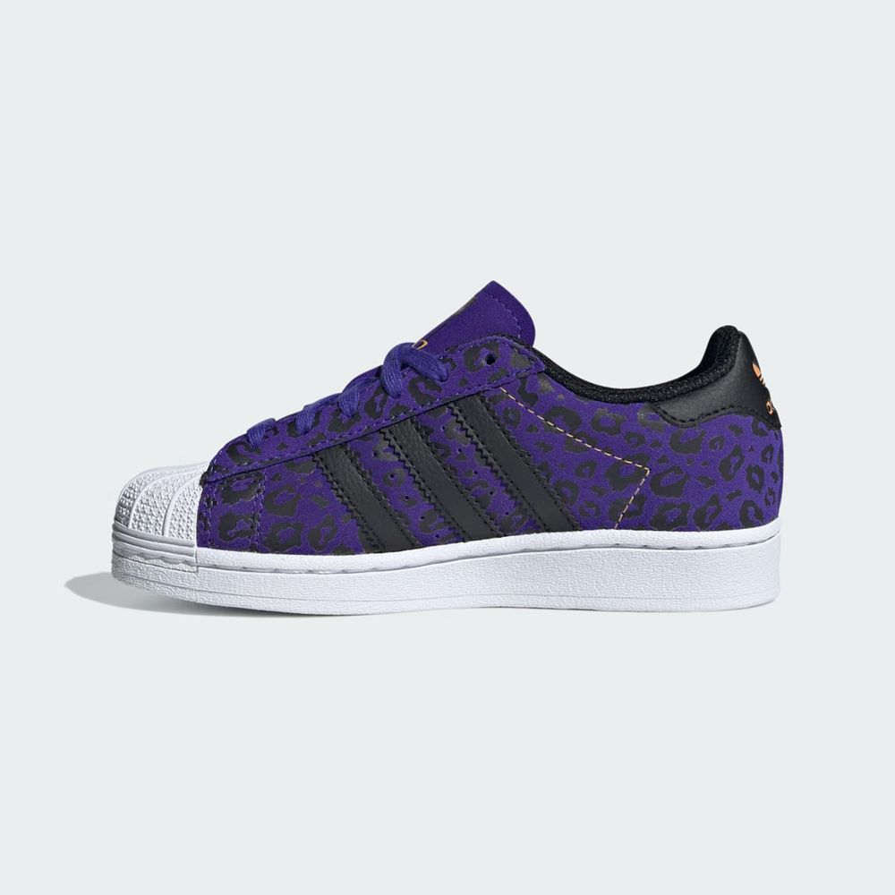 Basket Adidas Superstar Noir Violette Orange Enfant | FMI-02784967