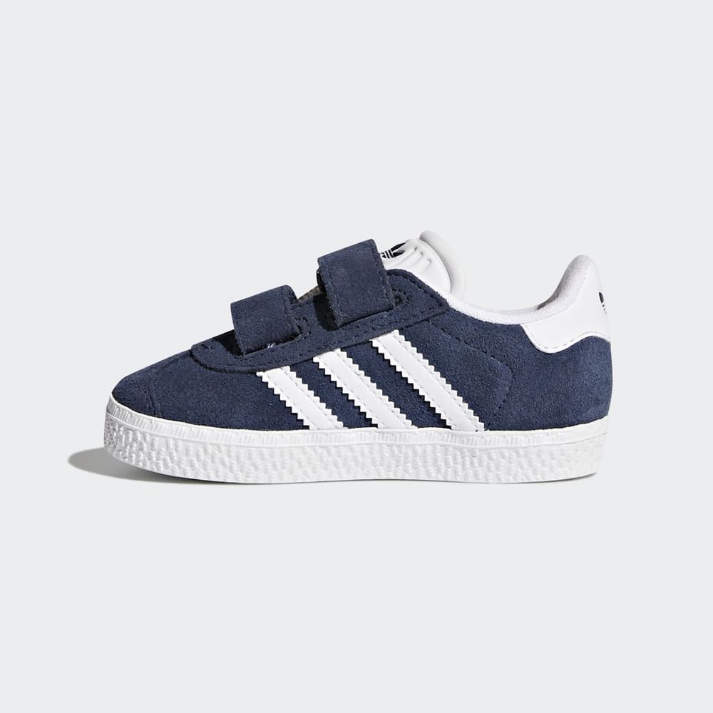 Basket Adidas Gazelle Bleu Marine Blanche Enfant | CGZ-69429302